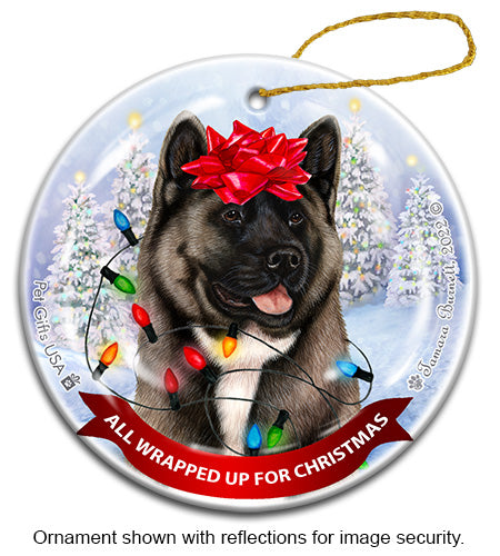 Akita Silver Ornament