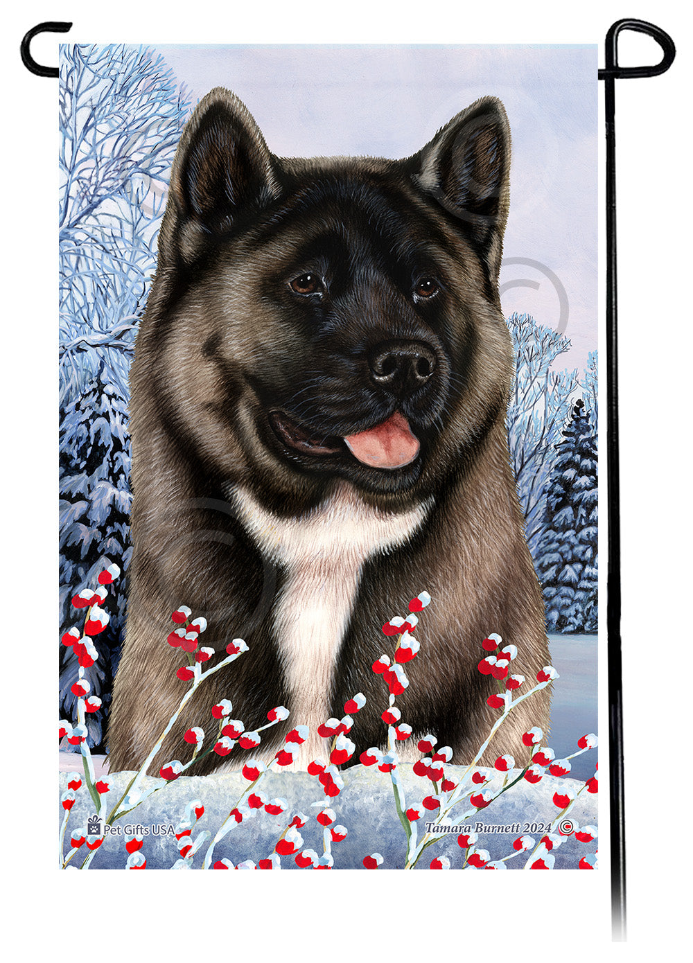 Akita Winterberries - Garden Flag