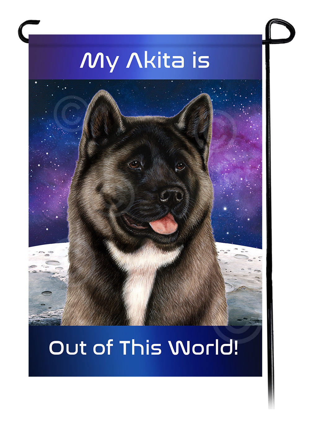 Akita Out Of This World - Garden Flag