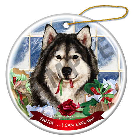 Alaskan Malamute - Santa I Can Explain Ornament