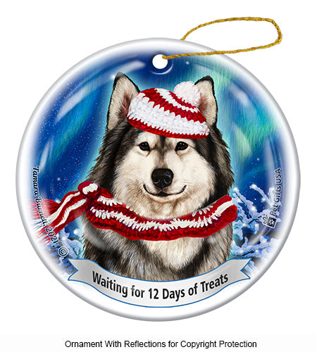 Alaskan Malamute 12 Days of Treats Ornament
