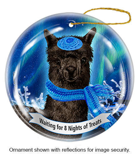 Alpaca Black Ornament