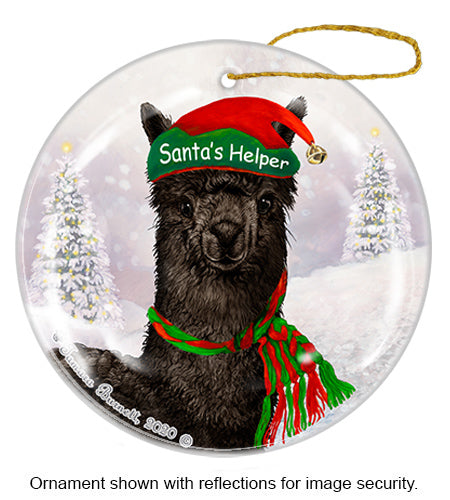 Alpaca Black Ornament