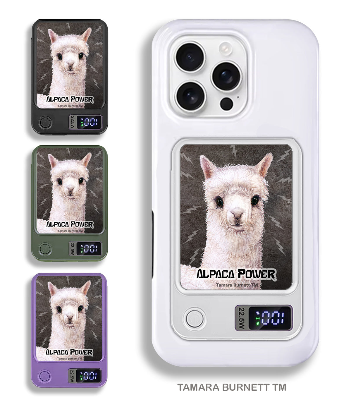 Alpaca White Phone Bank Wireless Charger