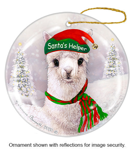 Alpaca White Ornament
