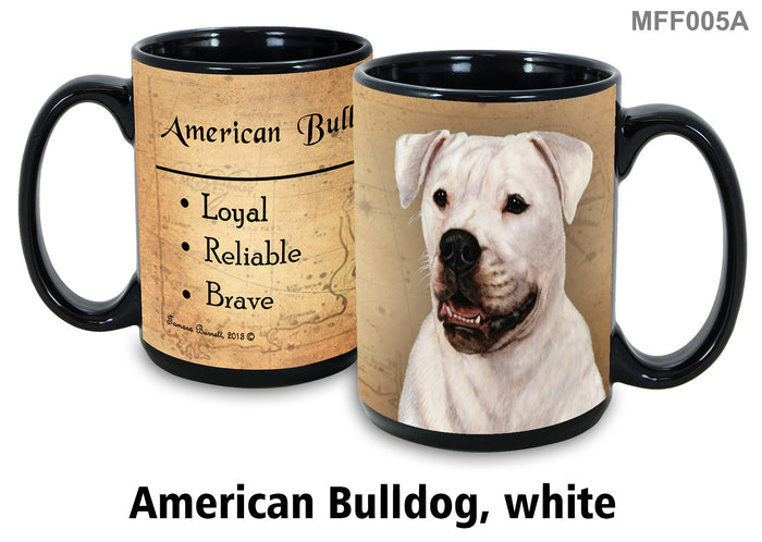 American Bulldog (White) - My Faithful Friends Mug 15 oz