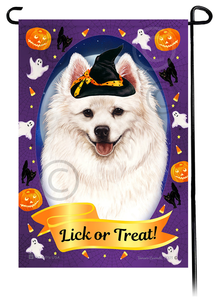 American Eskimo Halloween Howls Garden Flags