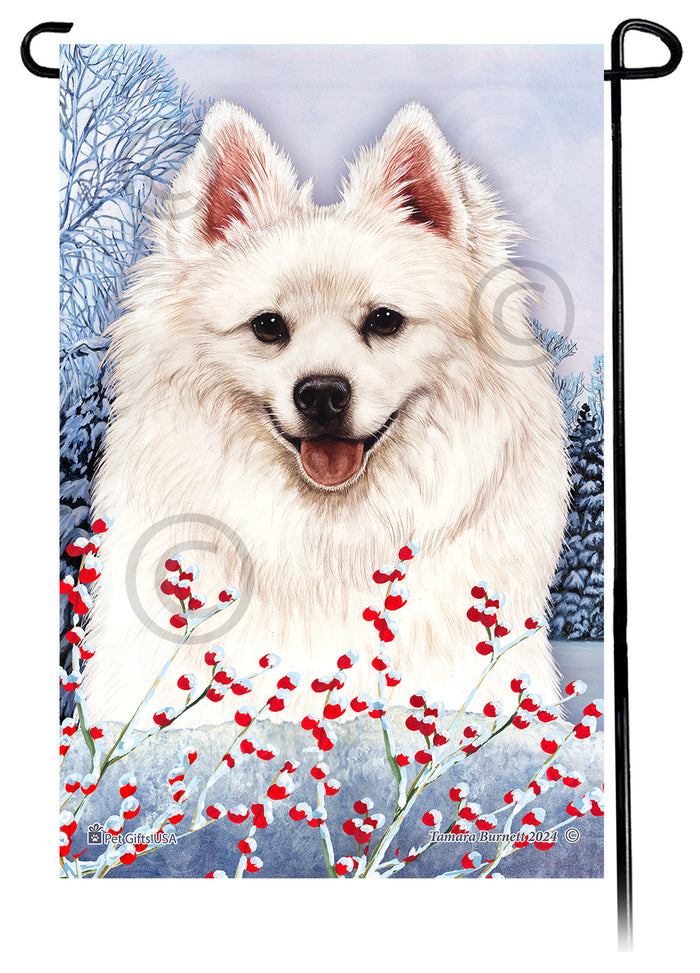 American Eskimo Winterberries Garden Flags