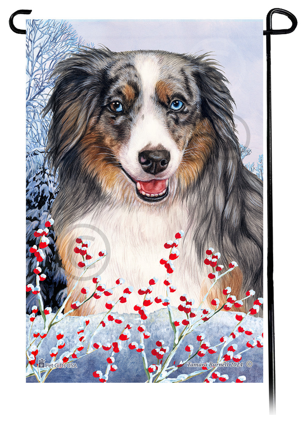 American Shepherd Winterberries Garden Flags