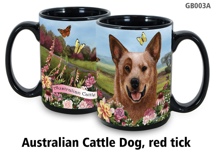 Australian Cattle Dog Red Heeler - Garden Party Fun Mug 15 oz
