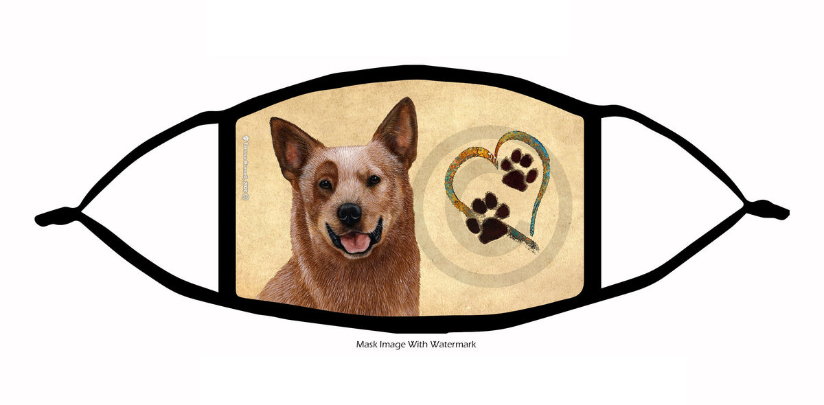 Australian Cattle Dog (Red tick) Face Mask