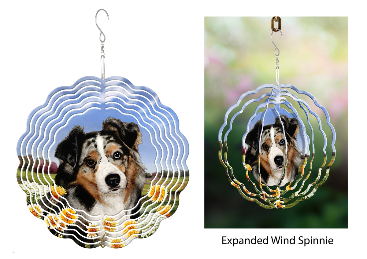 Australian Shepherd Blue Merle Wind Spinner
