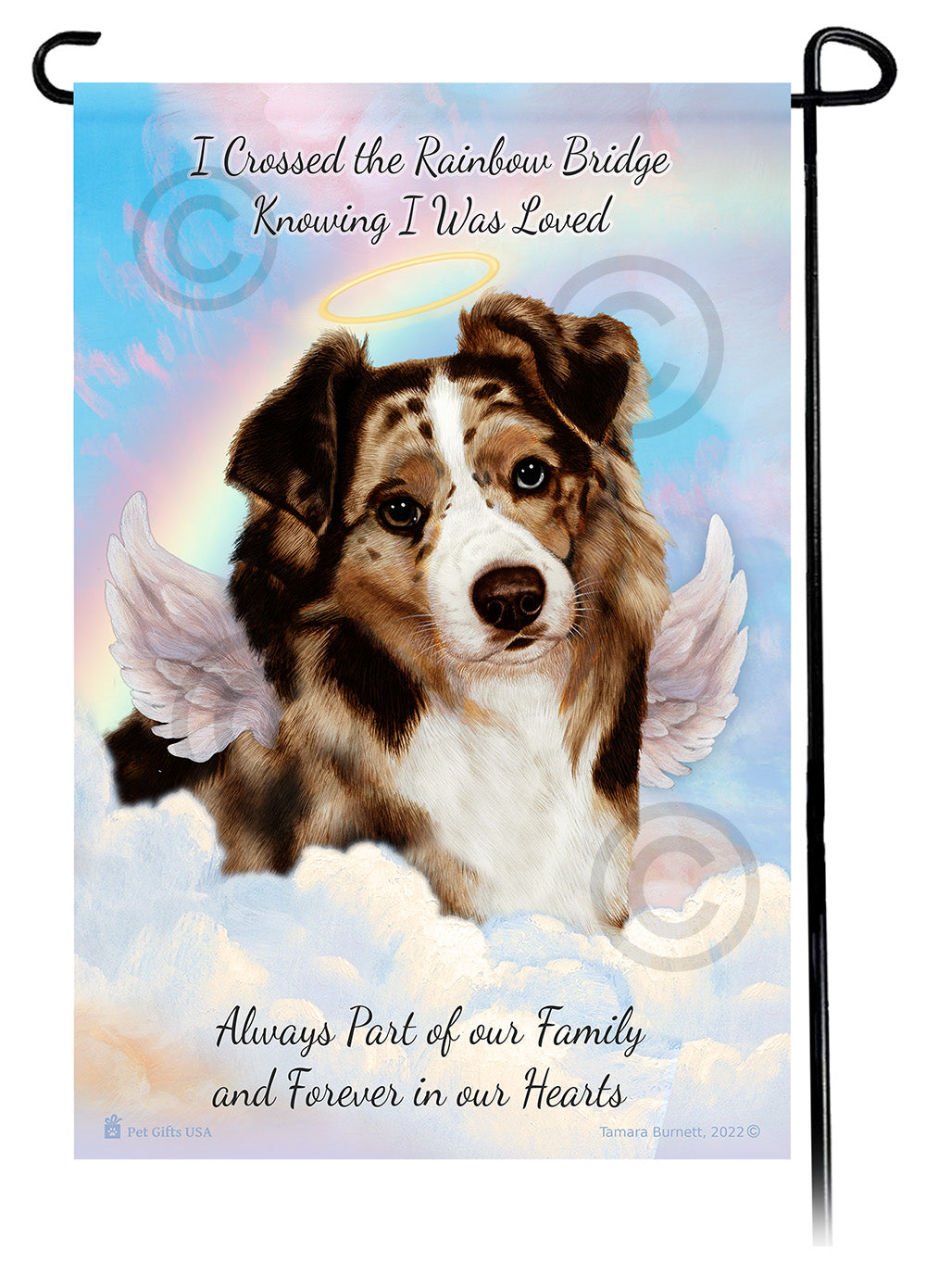 Australian Shepherd Memorial - Garden Flag