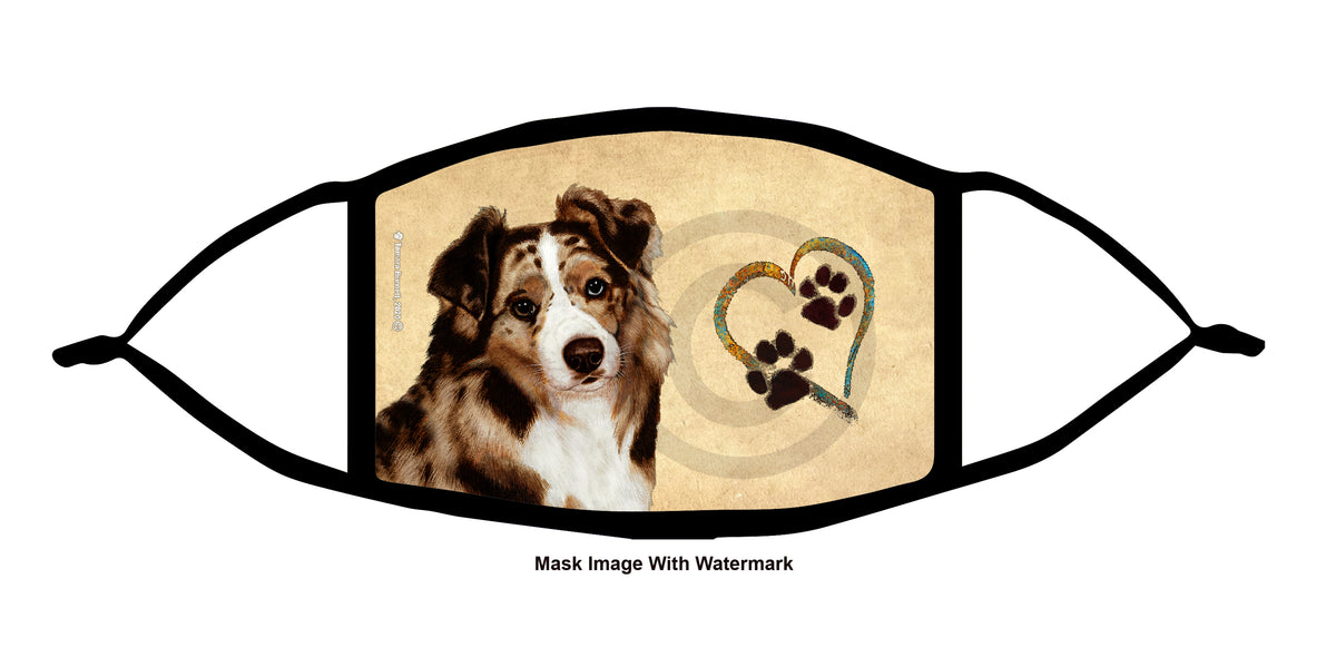 Australian Shepherd (Red Merle) Face Mask