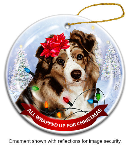 Australian Shepherd Red Merle Ornament