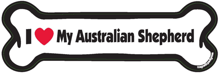 Australian Shepherd Bone Shaped Magnets