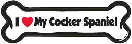 Cocker Spaniel Bone Shaped Magnets