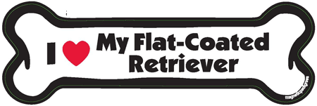 Flat Coated Retriever Bone Shaped Magnets