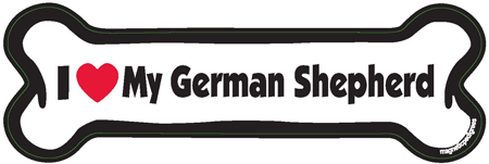 German Shepherd Bone Shaped Magnets