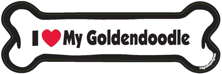 Goldendoodle Bone Shaped Magnets