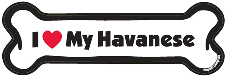 Havanese Bone Shaped Magnets