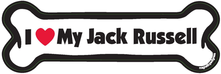 Jack Russell Terrier Bone Shaped Magnets