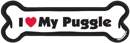 Puggle Bone Shaped Magnets