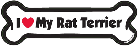 Rat Terrier Bone Shaped Magnets