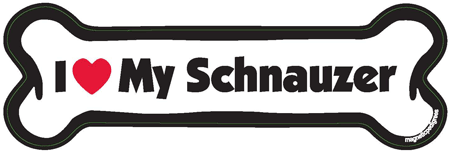 Schnauzer Bone Shaped Magnets