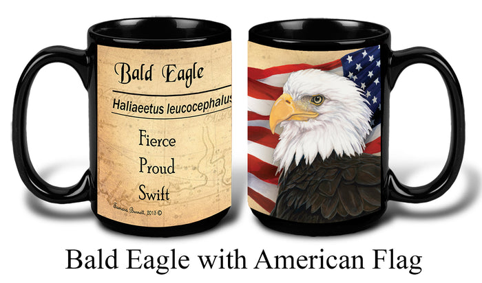 Bald Eagle with Flag - My Faithful Friends Mug 15 oz