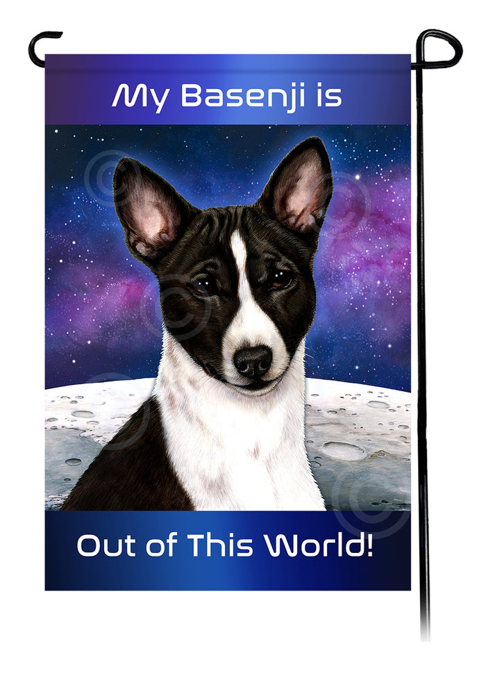 Basenji Out Of This World Garden Flags