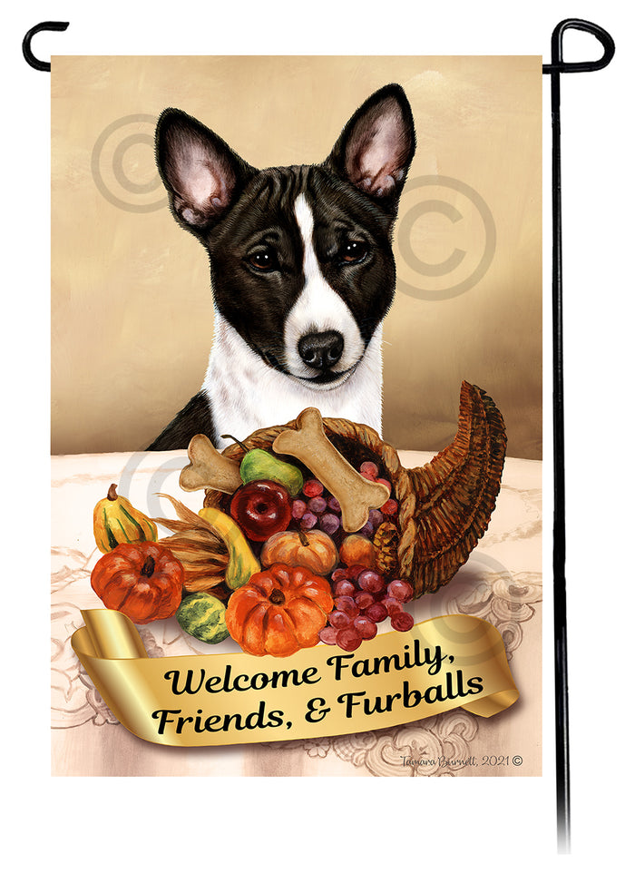 Basenji Thanksgiving Garden Flags