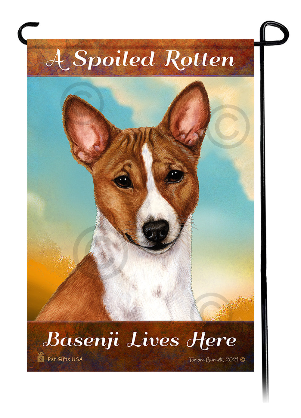 Basenji Spoiled Rotten - Garden Flag