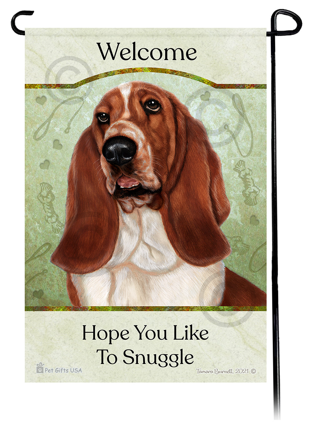 Basset Hound Hope You Like To Snuggle - Garden Flag