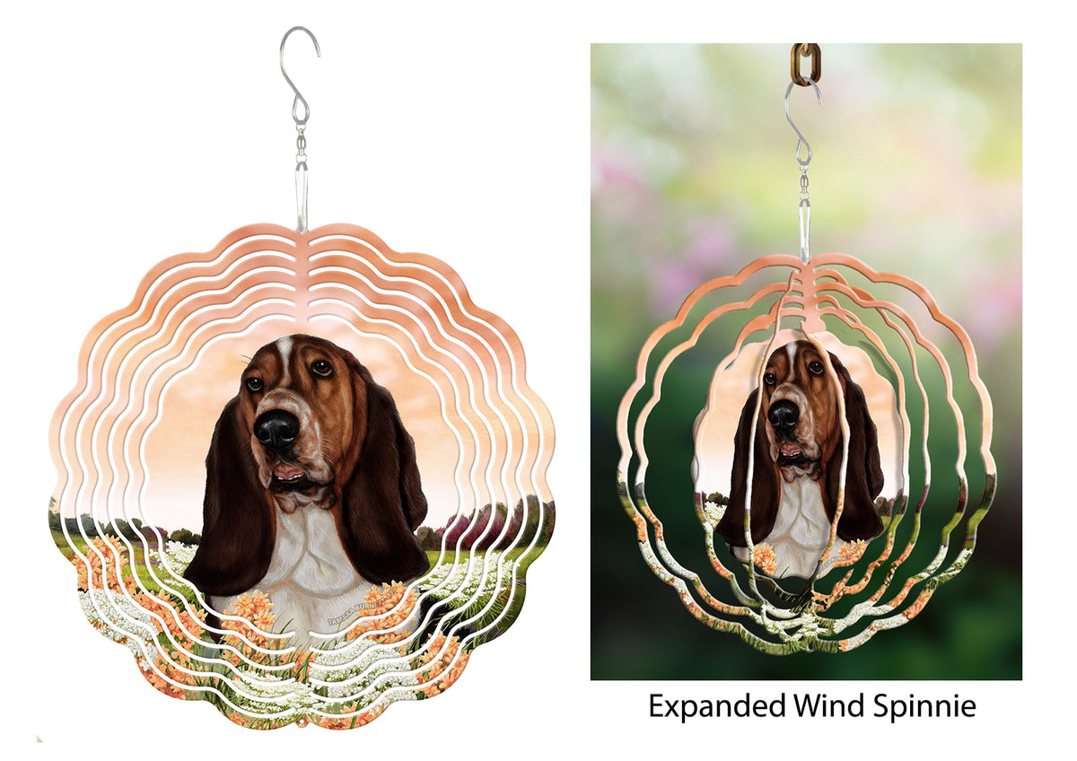 Basset Hound Tri Wind Spinner