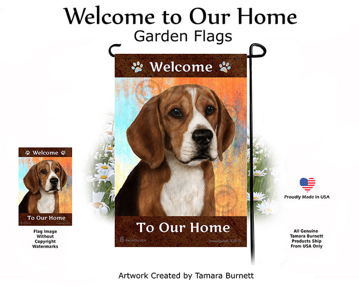 Beagle Welcome To Our Home Garden Flags
