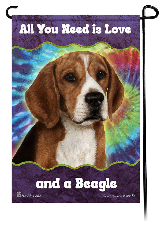 Beagle All You Need Is Love Garden Flags
