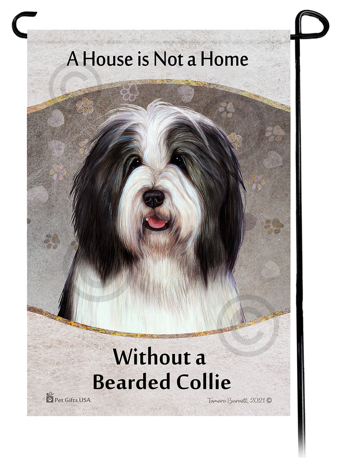 Bearded Collie House Is Not A Home Garden Flag