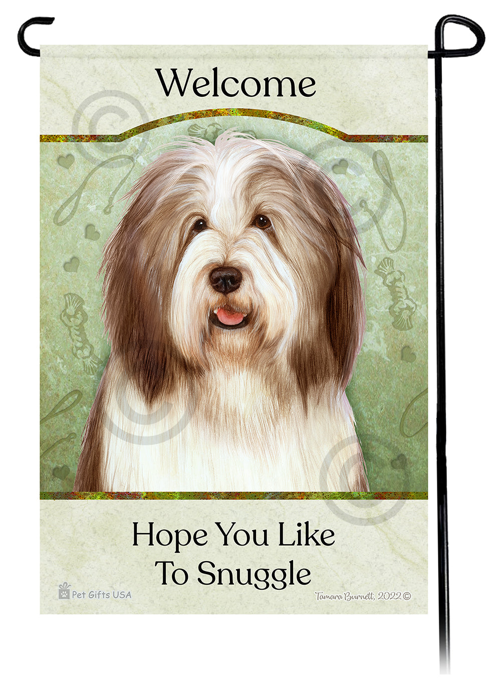 Bearded Collie Hope You Like To Snuggle - Garden Flag