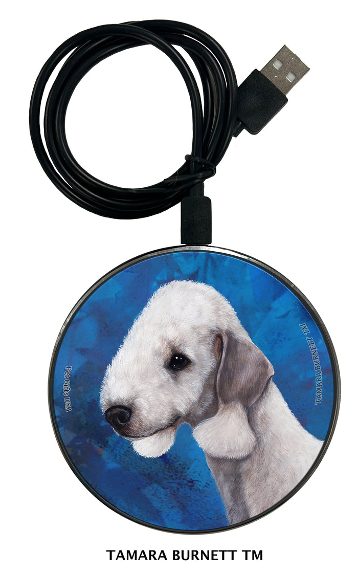 Bedlington Terrier Blue Zoomies Wireless Charger