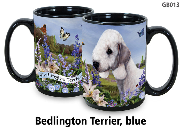 Bedlington Terrier Blue - Garden Party Fun Mug 15 oz