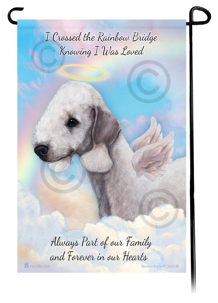 Bedlington Terrier Memorial Garden Flags