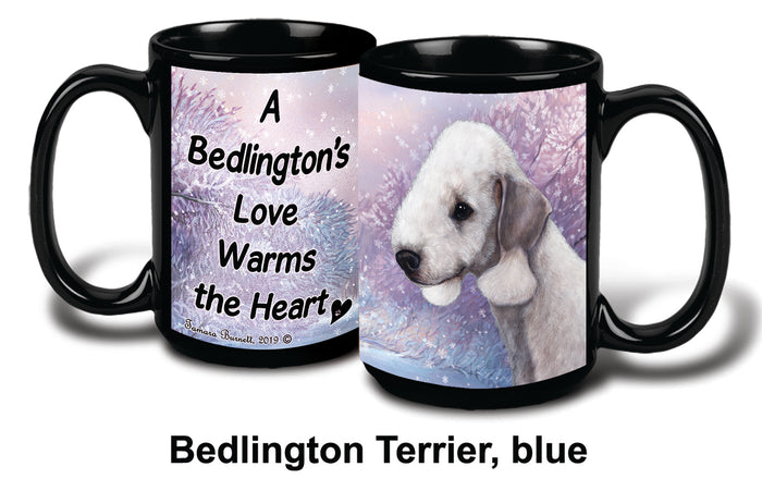 Bedlington Terrier Blue Winter Mug 15 oz