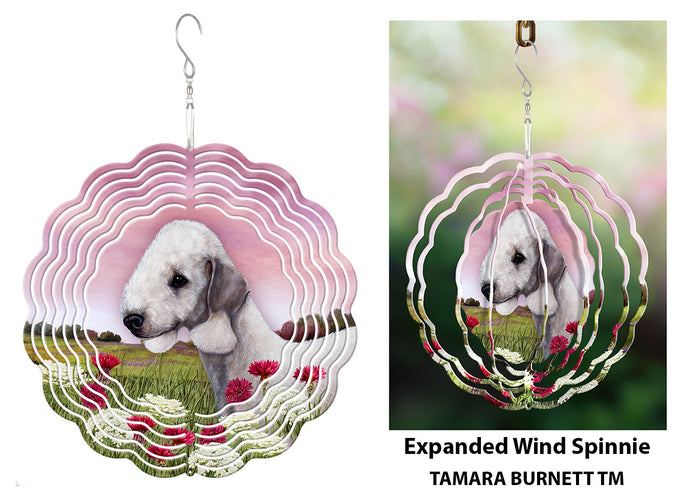 Bedlington Terrier Blue Wind Spinner