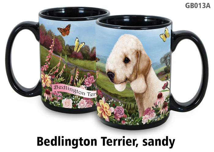 Bedlington Terrier Sandy - Garden Party Fun Mug 15 oz