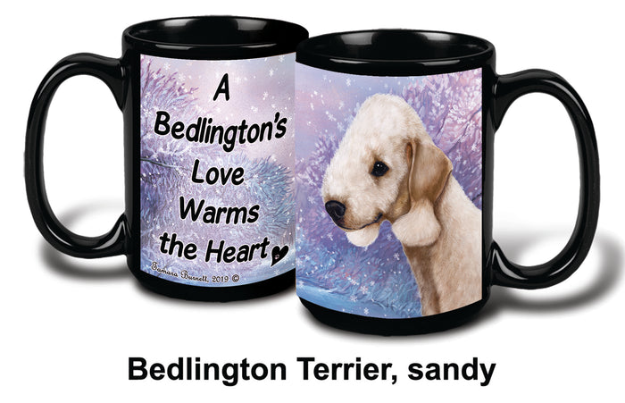 Bedlington Terrier Sandy Winter Mug 15 oz