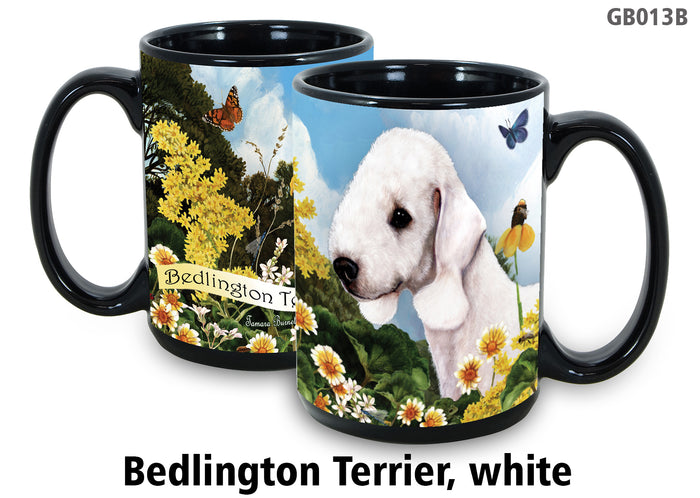 Bedlington Terrier White - Garden Party Fun Mug 15 oz