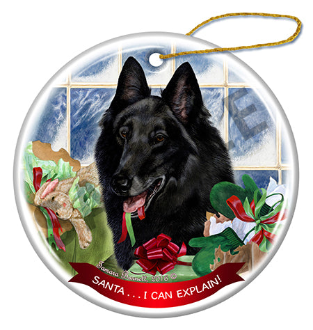Belgian Shepherd - Santa I Can Explain Ornament