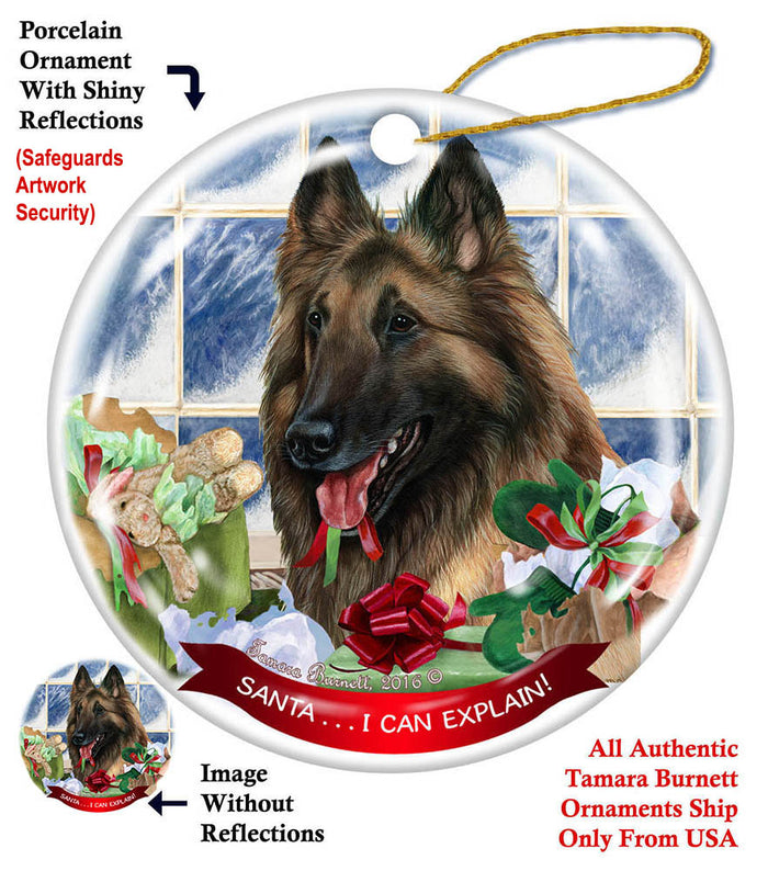 Belgian Tervuren - Santa I Can Explain Ornament
