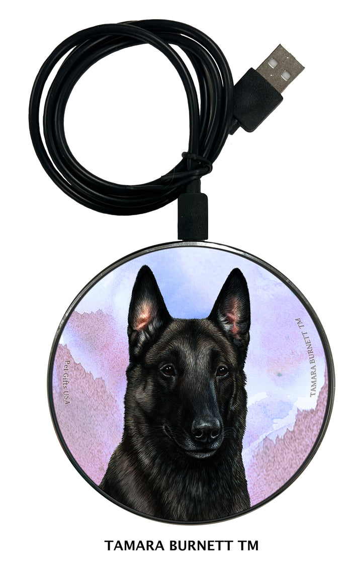Belgian Malinois Black Zoomies Wireless Charger